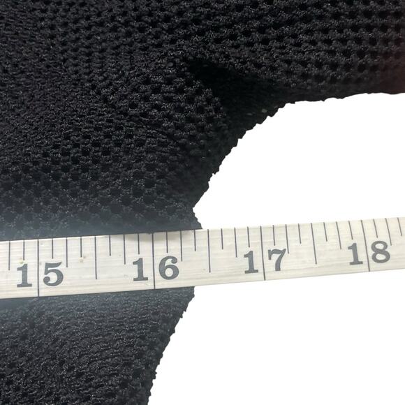 Hello Molly Black Mesh Mini In Other News Dress Sz 8 Sweetheart Neck Ruffle Hem - Picture 13 of 14